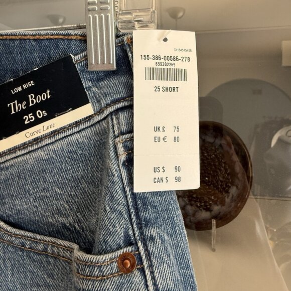 Abercrombie & Fitch Cruve Love The Boot Low Rise Jeans Size 25 S - Picture 8 of 10